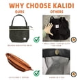 thumbnail image 5 of KALIDI - Bolso de mano de pana con cierre para mujer, bolso casual de gran capacidad con bolsillos, Crema Blanco, 18.2*3.95*15.75inch, 5 of 5