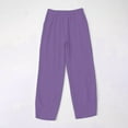 thumbnail image 4 of Women's Pants Fashion Casual Pants For Women Spring And Summer Elastic Waist Cotton Linen Loose Casual Home, 4 of 5
