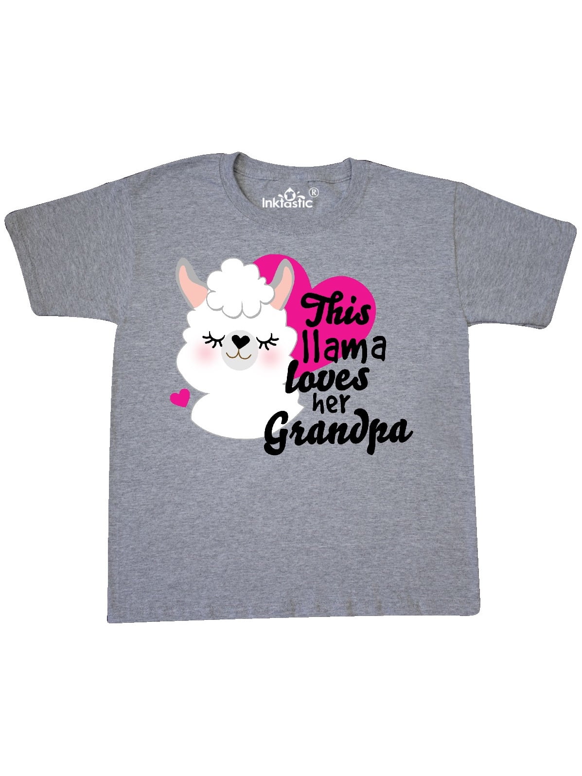 Download Valentines Day This Llama Loves Her Grandpa Youth T-Shirt ...