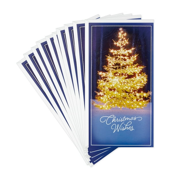Hallmark Pack of Christmas Money or Gift Card Holders, Christmas Wishes (10 Cards with Envelopes
