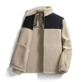 thumbnail image 2 of Mens Lightweight Jackets Fleece Color Blocked Top Casual Outdoor Cotton Jacket Long Sleeved Top Jackets for Men, 2 of 3