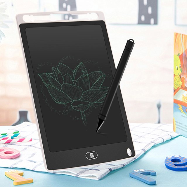 Tableta de escritura LCD digital de 8,5 pulgadas Bloc de dibujo ultrafino con bolígrafo (Blanco)
