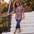 thumbnail image 2 of Catherines Women's Plus Size Petite Easy Fit Short Sleeve V-Neck Tunic, 2 of 4