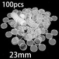 thumbnail image 3 of 100Pcs 23mm Clear Round Plastic Coin Holders Capsules Container Storage Case Box, 3 of 8