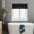 thumbnail image 5 of JeashCHAT Blackout Curtain Valances , Grommet Kitchen Window Treatment Valances, Solid Color Short Curtains for Living Room Bedroom Bathroom Decor, 1 Panel, 14"x29", Black, 5 of 8