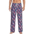 thumbnail image 2 of Lsque flower Skull leaf colorful Print Men's Pajama Pants, Lounge Pant - Comfortable Home Wear,Elastic Waistband, Stylish Design-Large, 2 of 9