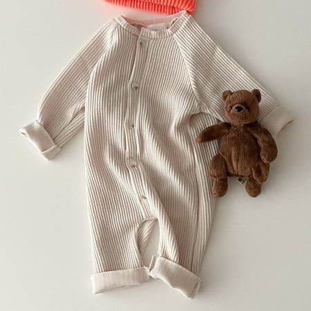

DancePeanut New Baby Bodysuit Clothes Newborn Unisex Organic Cotton Rib Candy Casual Long-sleeved Bodysuit Baby One-piece Jumpsuit Clothes