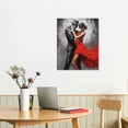 thumbnail image 2 of Nawypu  Black and White Wall Art Tango Dancer in Red Black Dancing Suits Painting Prints on Canvas with Frame for Bedroom Decor, 2 of 4
