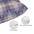 thumbnail image 5 of Kll Heart Check Plaid Pillow Covers Envelope Closure,Super Soft And Cozy Fuzzy Fleece Pillow Case Cover 16"X24", 5 of 9