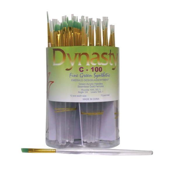 Pincel Dynasty C-100 Detail Fine Green Synthetic x72