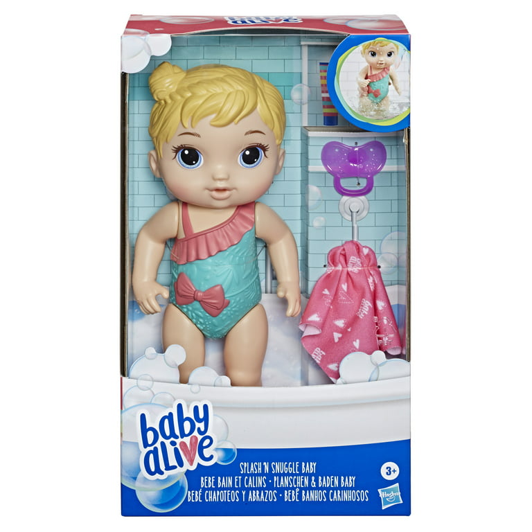 Baby Alive Splash N Snuggle Doll, Baby Doll Bathtub With Shower Stall