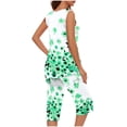 thumbnail image 5 of Conjunto de Verano para las Mujeres Impreso Cuello Redondo sin Mangas Y Pantalones, Casual de Dos Piezas para las Mujeres, 5 of 5