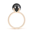 thumbnail image 2 of Angara Classic Solitaire Tahitian Cultured Pearl Ring in 14K Rose Gold for Women | June Birthstone Jewelry for Her, 2 of 5