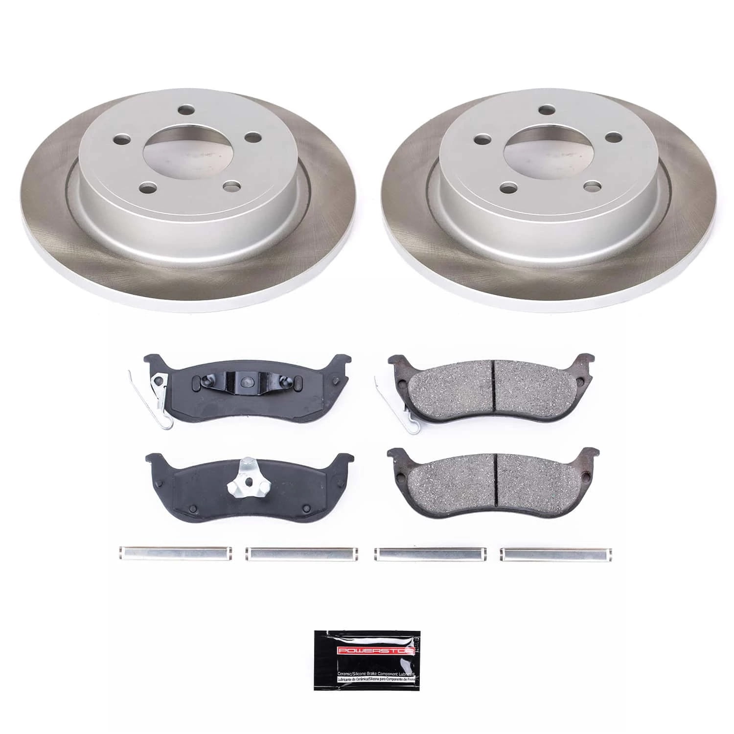 PowerStop Rear Semi-Coated Rotor and Low-Dust Ceramic Brake Pad Kit SC3020