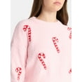 thumbnail image 3 of No Boundaries Christmas Plush Sweater and Shorts Set, 2-Piece, Women’s, 3 of 4