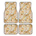 thumbnail image 1 of Fotbe Retro 70s 60s Flower Juego de 4 Tapetes para Auto con Estampado – Alfombrillas de Goma Reforzada, Diseño Antideslizante, Protección para Todo el Año – Vehículos, Autos, Camionetas y SUVs, 1 of 7