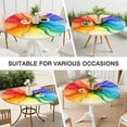 thumbnail image 7 of Colorful Ink Pattern Round Fitted Tablecloth with Elastic Edge,Dining Table Cover Waterproof,Outdoor Round Tablecloth for Camping,Dining,Indoor and Outdoor, 7 of 7