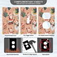 thumbnail image 3 of Yayeee Blank Wall Plate Cover 1-Gang 4.5"x2.7" Home Unused Decorative Outlet, Pink Christmas Santa, 3 of 7