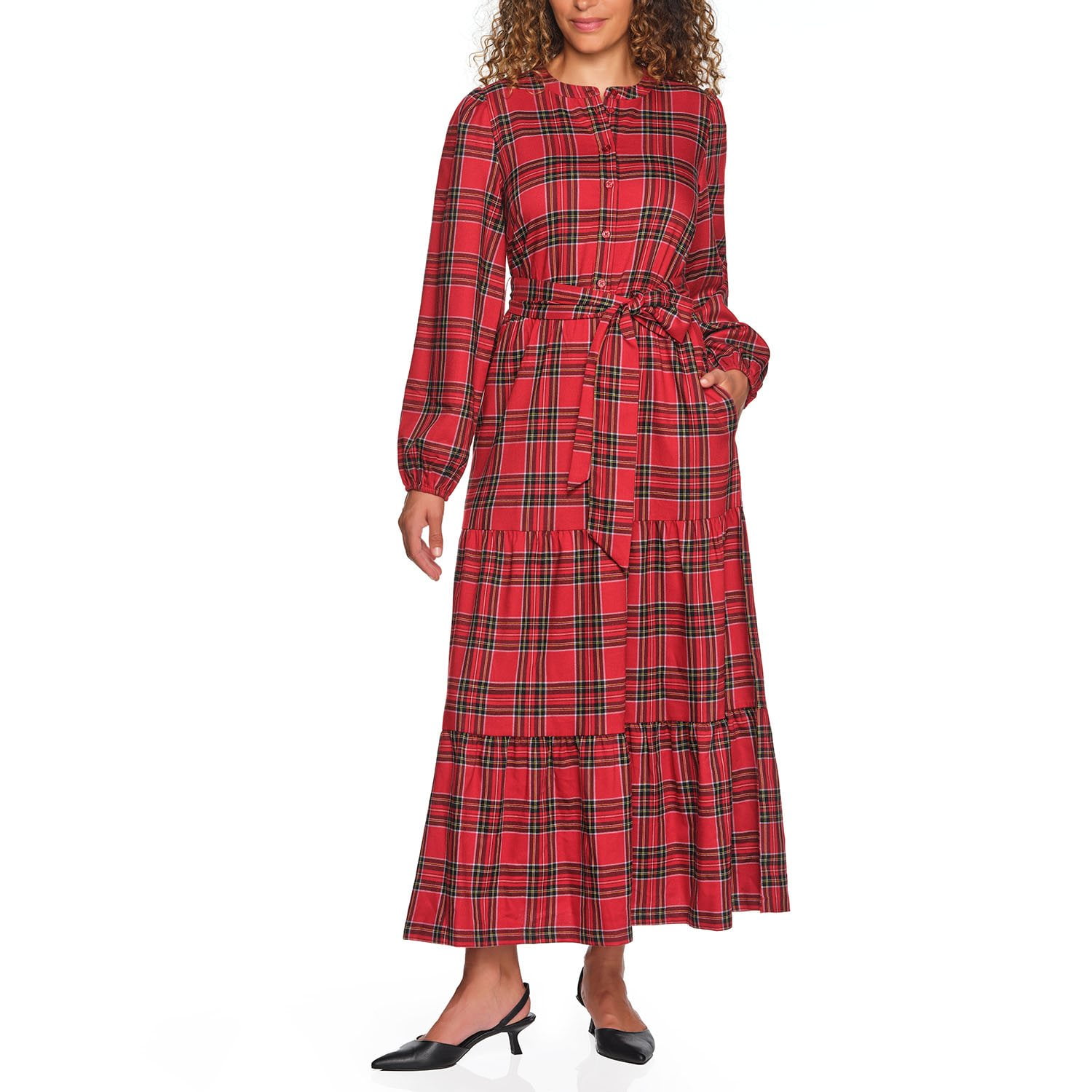 Customer reviews for Lands' End Women's Flannel Tiered Maxi Dress