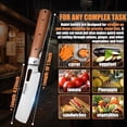 thumbnail image 4 of Huusk  Folding Nakiri Knife - Pocket Chef Knives with 440C Stainless Steel Ultra Sharp Blade, Portable Kitchen Knife for BBQ Trip Outdoor,Gift for Men and Women, 4 of 7