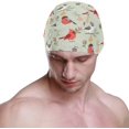 thumbnail image 2 of FYBTO Swimming Cap Winter Cardinal Unisex Adult FYBTO Polyester, 2 of 4