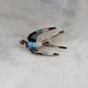 thumbnail image 5 of Broche de Animal de golondrina de cristal encantador de primera calidad, Pin para solapa con insignia, joyería para mujer, 5 of 5