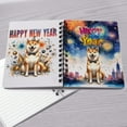 thumbnail image 4 of Happy New Year with Shiba Inu Fireworks Holiday Xmas Winter 2025 Spiral Bound Journal Shibas Dog Lovers Gifts Idea 5x7in Spiral Notebook - 00025, 4 of 5