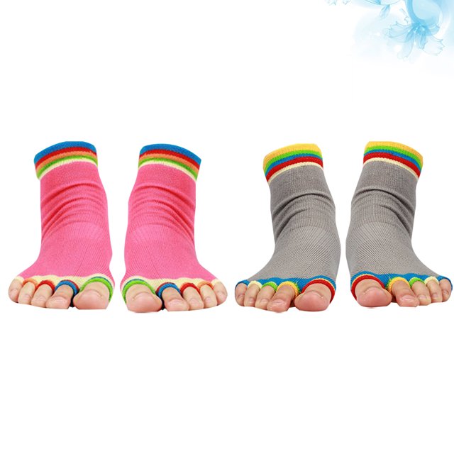 ADDHAT 2Par Calcetines Deportivos Antideslizantes Para Yoga Pilates Con Material Premium