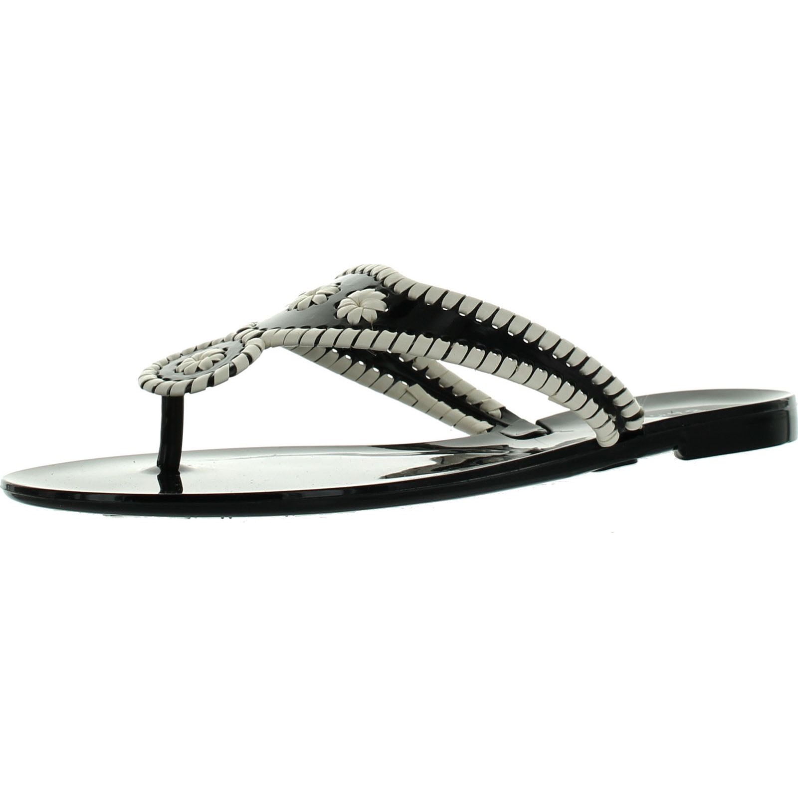 Bamboo Womens Lolli02 Jellys Flip Flop Sandals, Black, 7