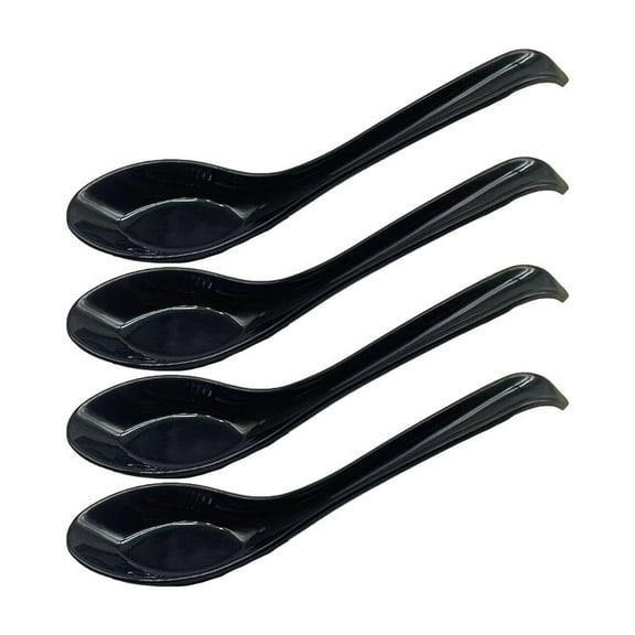 FACEGA Soup Spoons,High Durability Plastic Soup Spoon,Sleek Aesthetic Asian Soup Spoon