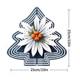 thumbnail image 6 of Stylish Metal Hanging Christmas Tree Wind Spinner - Festive Ornament with White Flower Orange Pumpkins & Green Foliage Design, 6 of 6