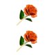 thumbnail image 2 of Toystoory Las rosas de plástico atemporales chapadas en oro cautivan con lujo y gracia exquisita artesanía. naranja 2Conjunto, 2 of 6