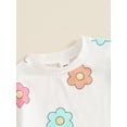 thumbnail image 6 of Suealasg Little Girl Summer 2Pcs Outfits Set Clothes 1T 2T 3T 4T 5T Kids Girl Short Sleeve Flower Print T-shirt Tops and Shorts Beach Party Clothing for Children Girls, 6 of 8