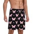 thumbnail image 2 of Pofeuu Gradient Butterfly Print Men's Soft Woven Elastic Waistband Sleep Pajama Short-XX-Large, 2 of 6