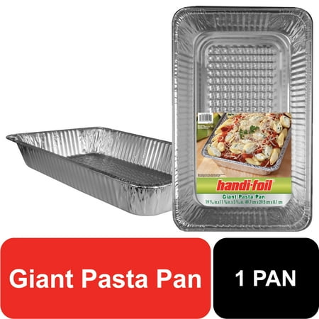Handi-Foil 19.56" x 11.63" Aluminum Giant Pasta Pan, 1 Count