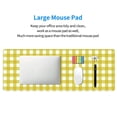 thumbnail image 5 of Rocae Yellow Checkboard for Gaming Mouse Pad, Mouse Pad Large, Office Computer Keyboard Mousepad, Keyboard and Mouse Pad with Stitched Edges,31.5 x 11.8 in, 5 of 5