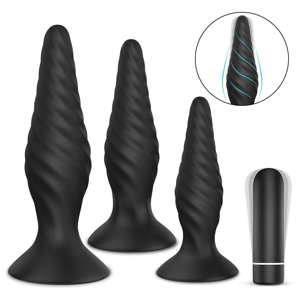 DARZU Wearable Butt Plug Vibrator, Anal Sex Toys with Remote Control for Women Men Couple