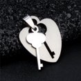 thumbnail image 2 of Del Corazón De Acero Inoxidable Colres Colgante De Corazón De Bloqueo De Para s Mujeres Salvador Amor Collares corazón, 2 of 9
