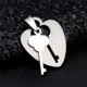 thumbnail image 2 of Del Corazón De Acero Inoxidable Colres Colgante De Corazón De Bloqueo De Para s Mujeres Salvador Amor Collares corazón, 2 of 9