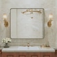 thumbnail image 3 of VIPLOOK Framed Wall Mounted Bathroom Vanity Mirror 36" * 32" - Brushed Bronze, 3 of 12