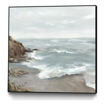 Giant Art Canvas  30x30 Beautiful Bay Framed in Multi-Color