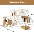 thumbnail image 3 of KORIMEFA 9-IN-1 Toddler Slide Set for kids Age 1-5, Bus-Themed Climber Indoor Outdoor Playset with Slide, Golf, Basketball Hoop, Climber, Wheel, 3 of 11