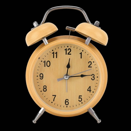 clock alarm wind manual metal kritne mechanical bell twin retro double