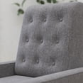 thumbnail image 6 of Merrick Lane Darcy Recliner Chair Gray Mid-Century Modern Fabric Tufted Upholstery Ergonomic Push Back Living Room Recliner, 6 of 16