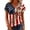 Z01 Multicolour, variant on Women Patriotic T Shirts V Neck Loose Short Sleeve 4th of July Shirts With Glitter Print Summer Trendy Casual Tops S