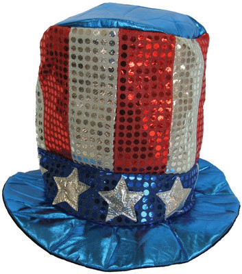 4th of July Sequin Top Hat - Walmart.com