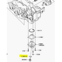 Kawasaki OEM Replacement Oil Drain Crush Washer, Part Number 11061-0417, Automotive Specialty Parts