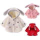 thumbnail image 4 of Abrigo De Invierno Para Niños Pequeños Chaquetas De Abrigo Para Niñas Bebé Orejas De Lazo Con Capucha Espesar Chaqueta Con Capucha Cálida Abrigo Capa Roja Odeerbi  LM103-174, 4 of 4