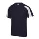 thumbnail image 1 of Just Cool - Camiseta deportiva transpirable tecnología Neoteric™ de manga corta para hombre - Running/Gym/Deporte/Futbol (Azul marino /Blanco polar), 1 of 2