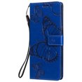 thumbnail image 5 of Nalacover For iPhone 13 Pro Max Case,Luxury 360 Protection Embossed Butterfly PU Leather and Soft TPU Flip Kickstand Magnetic Card Wallet Shockproof Protective Cover with Wrist Strap.Blue, 5 of 9